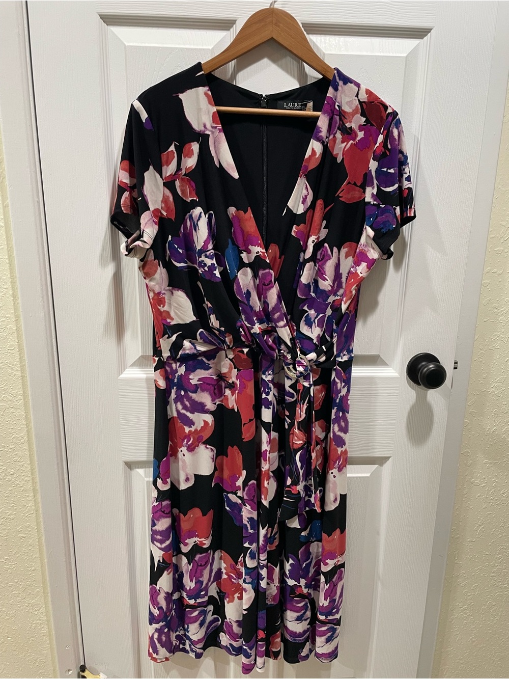 🍂 STUNNING Lauren Ralph Lauren Floral Faux-Wrap Fall Wedding Guest Dress 🍂